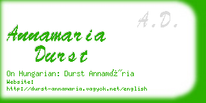 annamaria durst business card